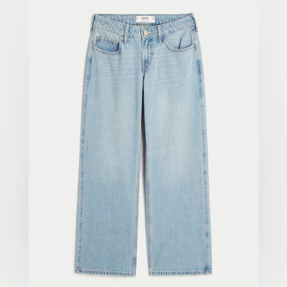 Hollister Low-Rise Medium Wash Baggy Jeans - SIZE 12 LONG